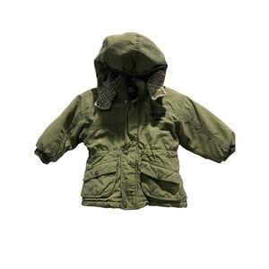Vintage OshKosh B'Gosh Boys Green Puffer Jacket Size 2T